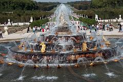 Paris Versailles 31 Latona Fountain With Gardens Behind